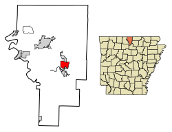 Baxter County Arkansas Incorporated and Unincorporated areas Salesville Highlighted 0562240